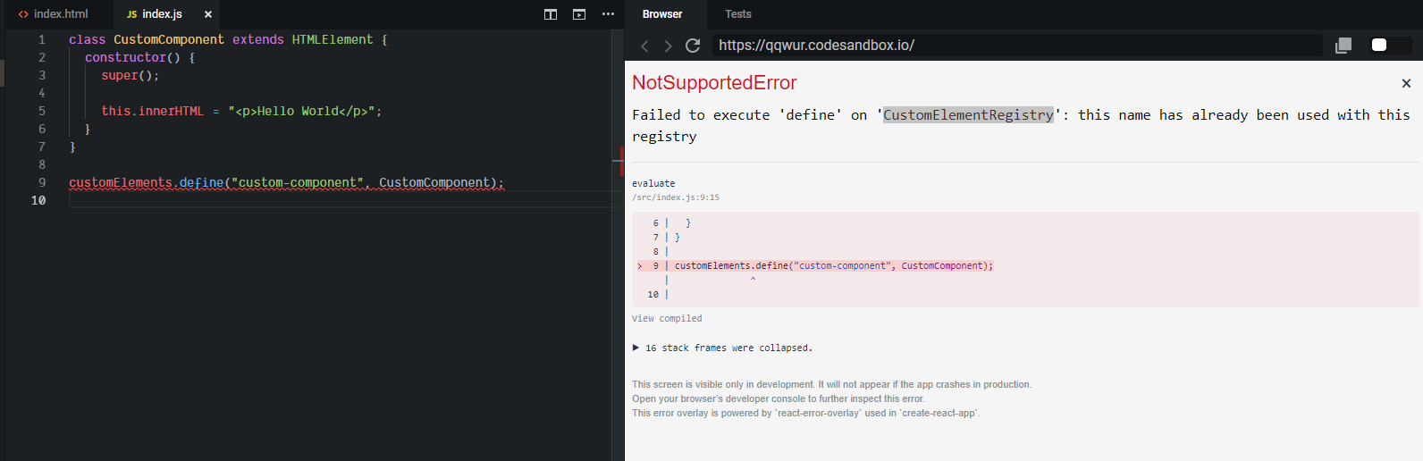 CustomElementRegistry error in Vanilla Preset · Issue #2017 ...