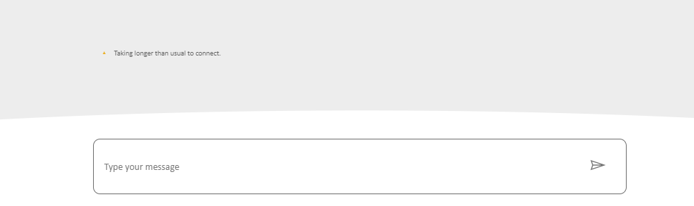 Taking longer than usual to connect. After adding store Web Chat API ...