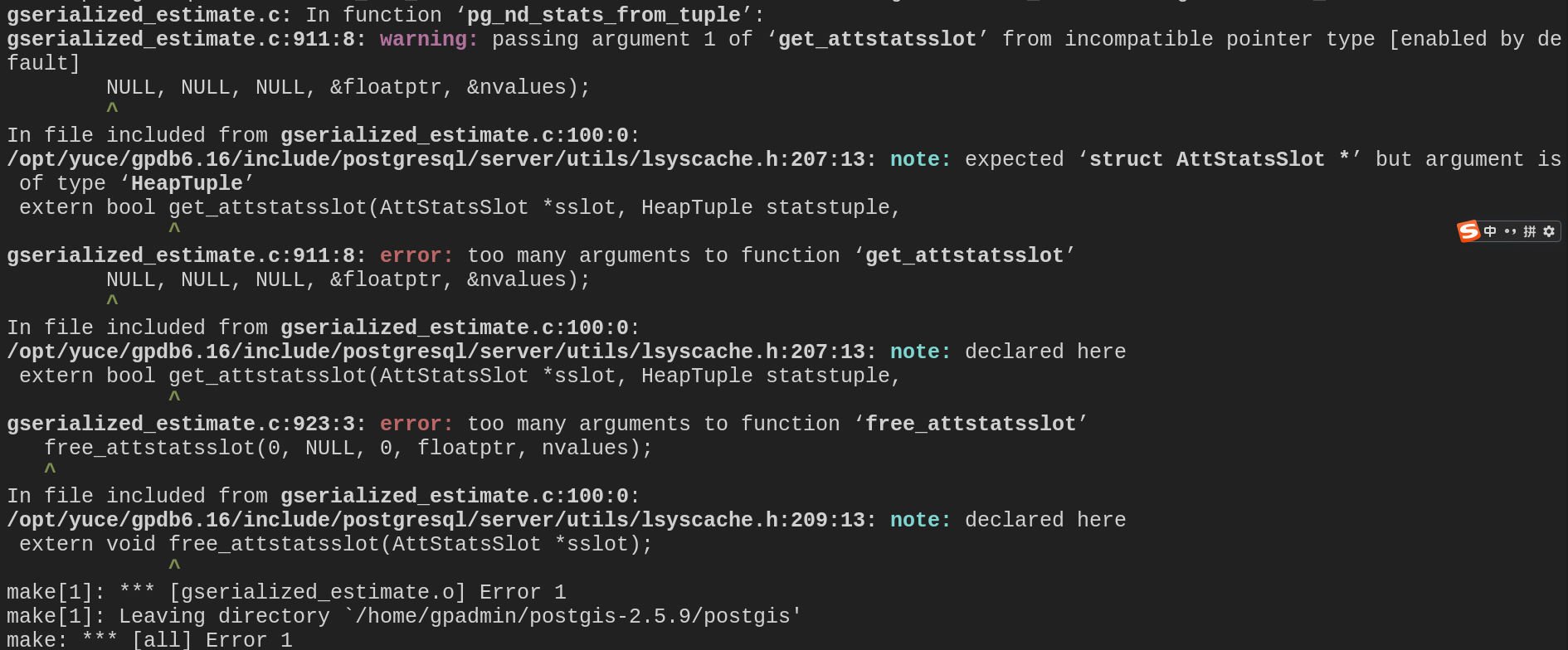 compile postgis2.5.9 failed · Issue 14783 · greenplumdb/gpdb · GitHub