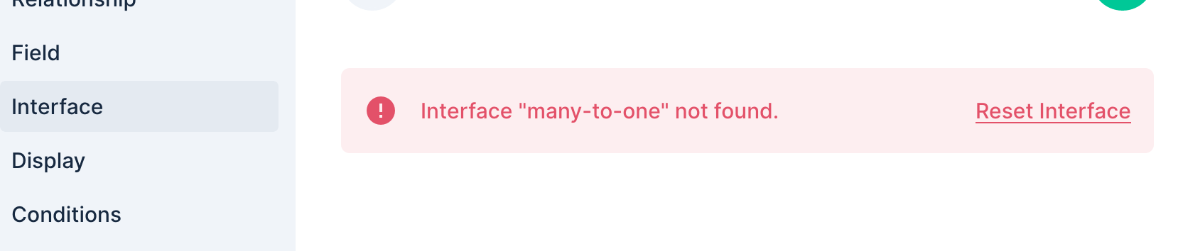 Interface not correctly configured in target collection for "One-to ...