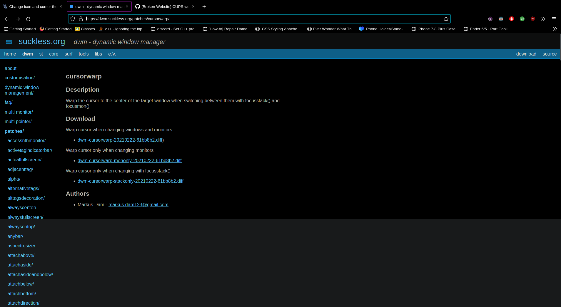 [Broken site] CUPS web interface · Issue 8607 · darkreader