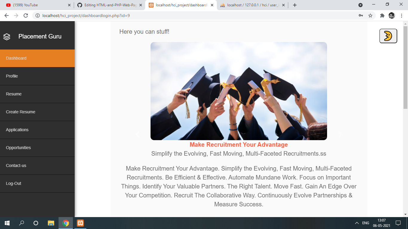 GitHub - Tanmayrg1999/HTML-and-PHP-Web-Pages-for-A-student-Campus ...