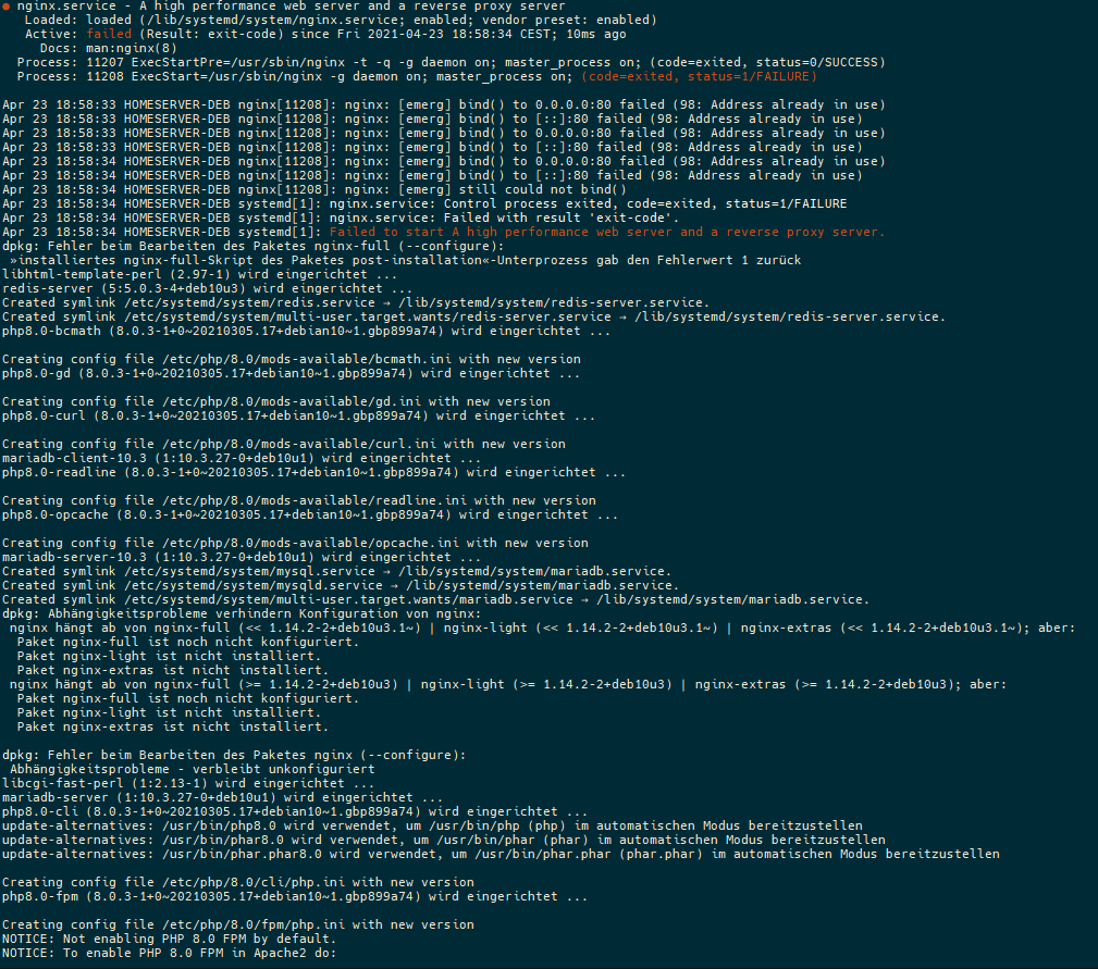 nginx installation fails · Issue #178 · pterodactyl-installer ...