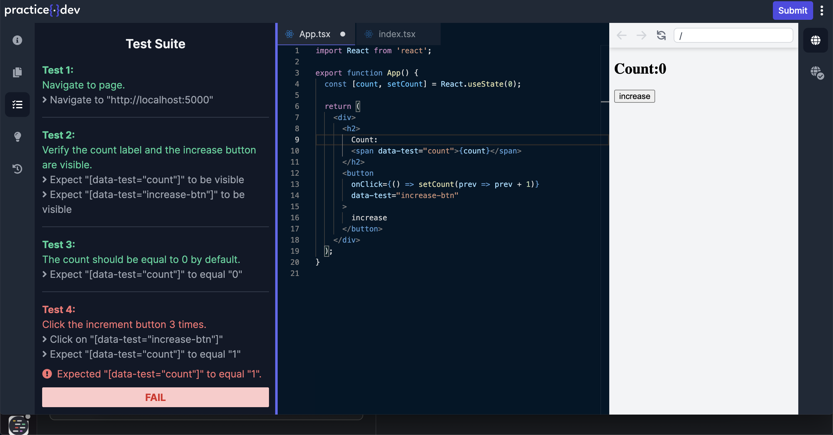 Counter challenge: solution not recognised or run · Issue #36 ...