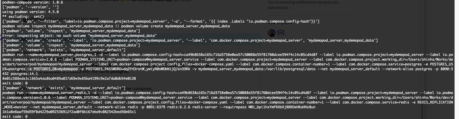 -f option bug (feat. podman) · Issue #864 · serverpod/serverpod · GitHub