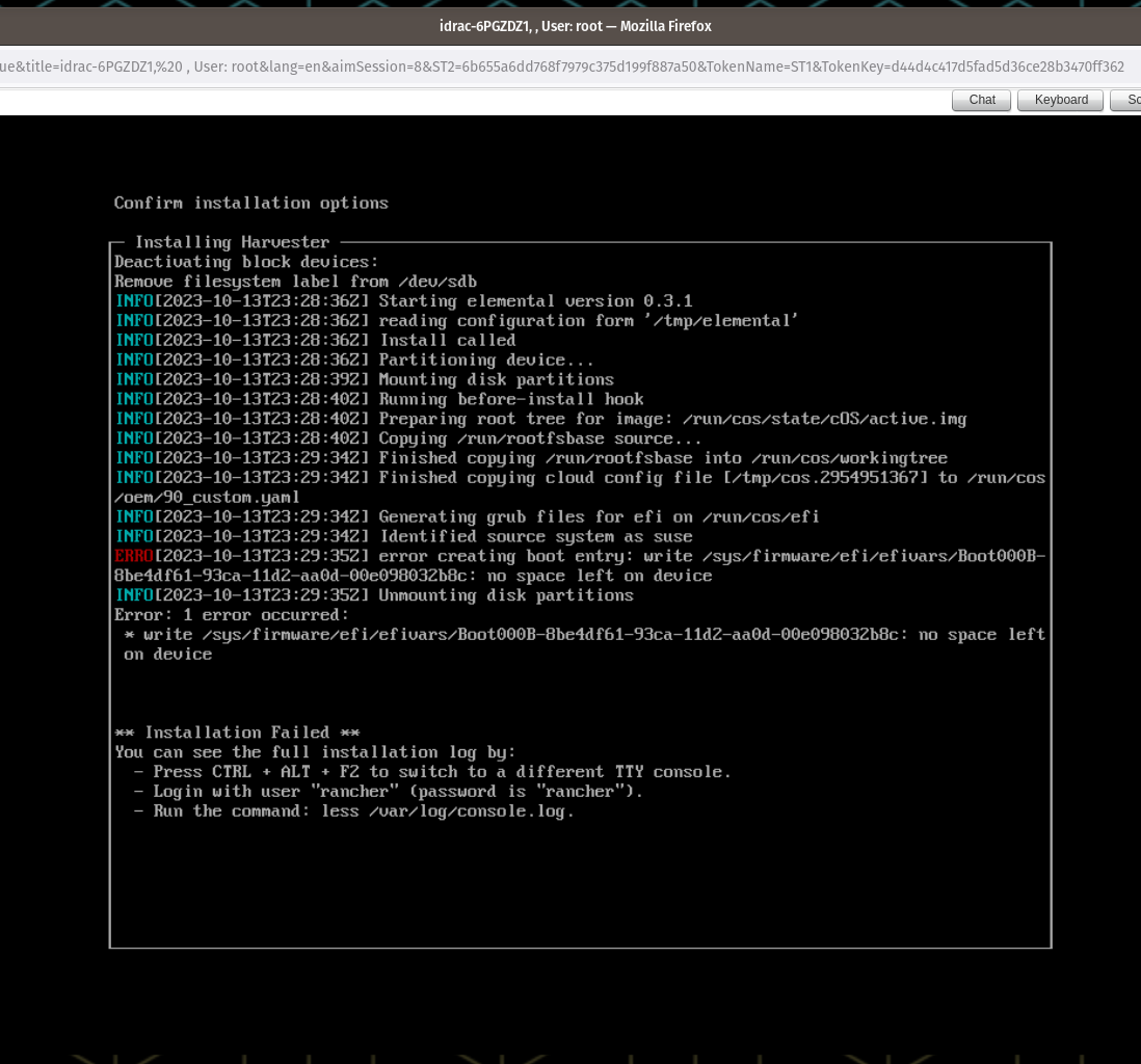 [FEATURE] Harvester Interactive ISO provide ability to clean efivars if