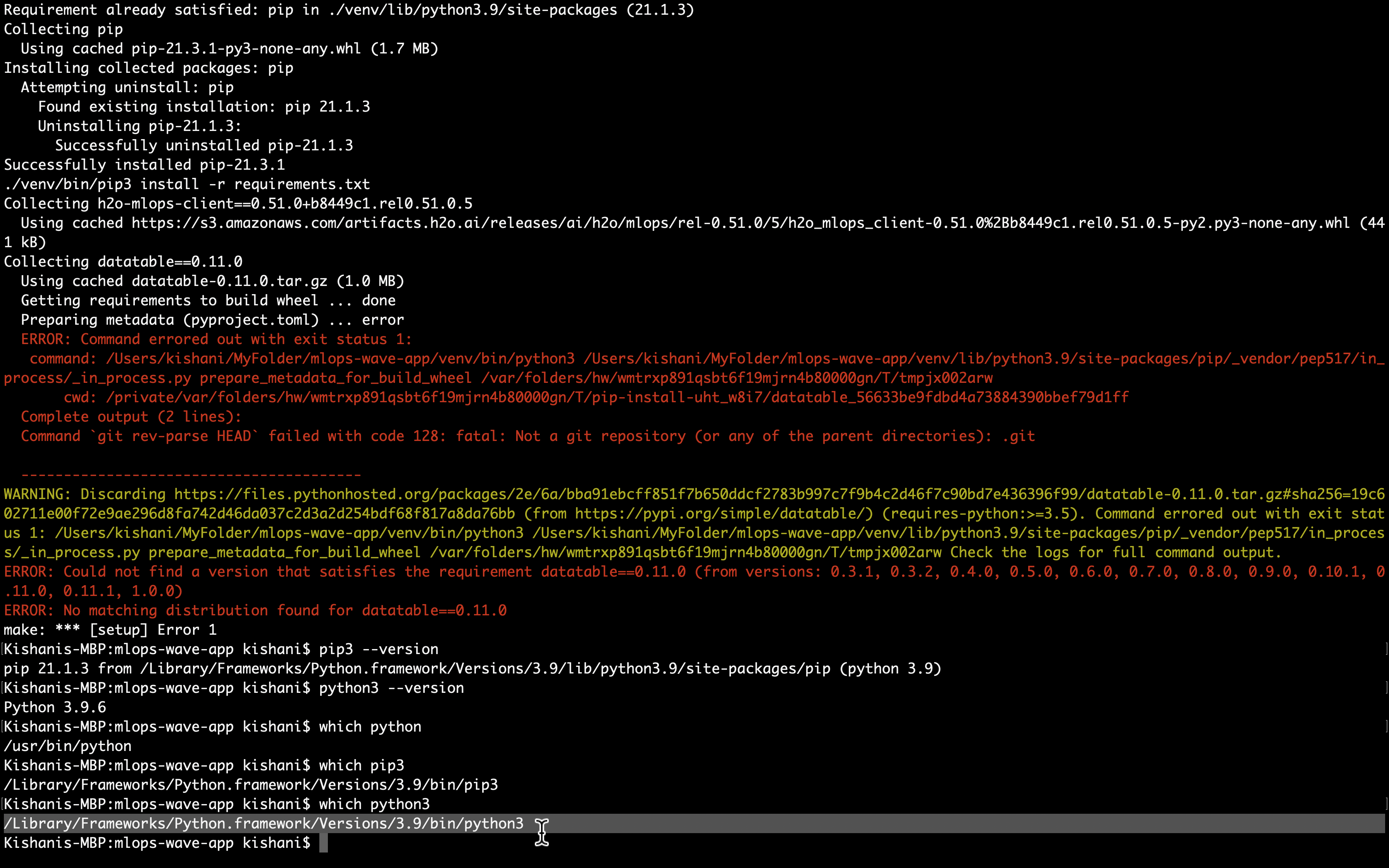 [bug]: Data table isn’t supported for python 3.9 · Issue #3213 · h2oai ...