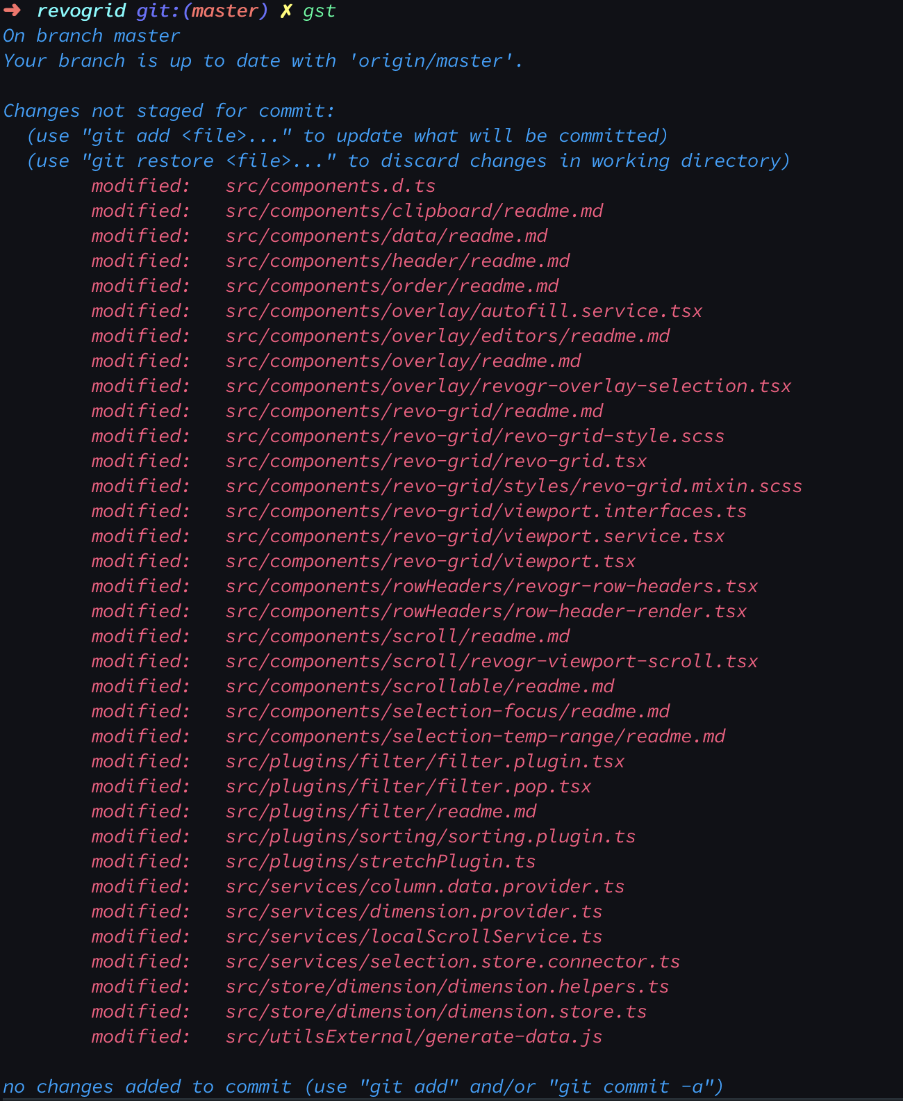 [Why] After `yarn prettier`, modified so many files. · Issue 279 · revolist/revogrid · GitHub