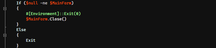 [environment]::Exit(0) breaks the interactive window · Issue #877 ...