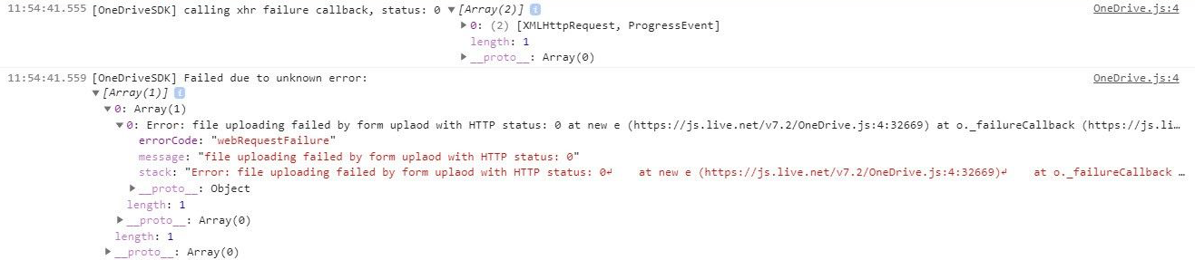 Unable to upload files which are larger than 4MB using OneDrive Picker ...
