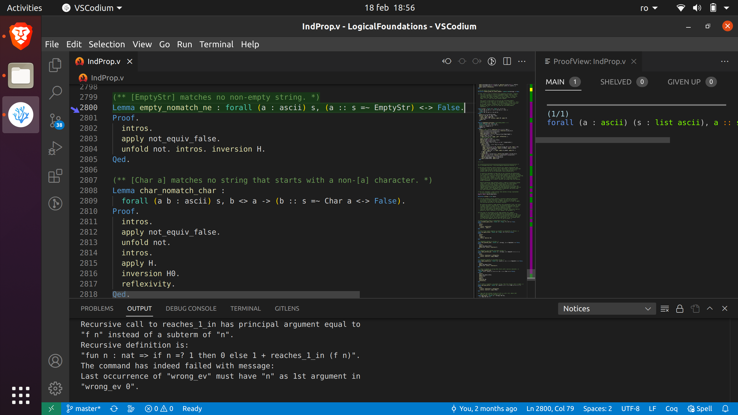 [vscoq1] ProofMode horizontal scroll · Issue #404 · coq-community/vscoq ...