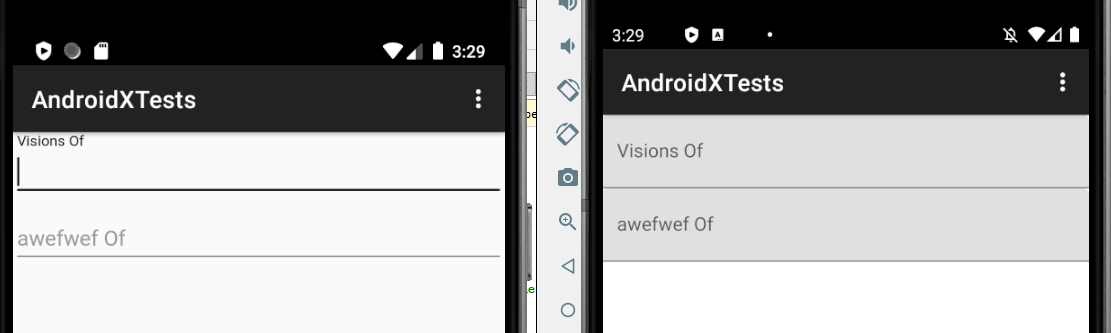 [Bug][Android] Material Visual Renderer Editor/Entry incompatibility ...