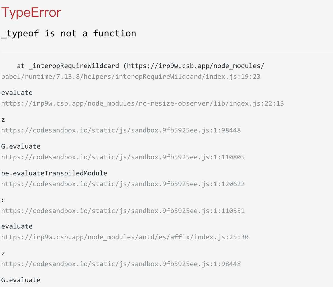 Codesandbox preview failed with antd · Issue #5541 · codesandbox ...