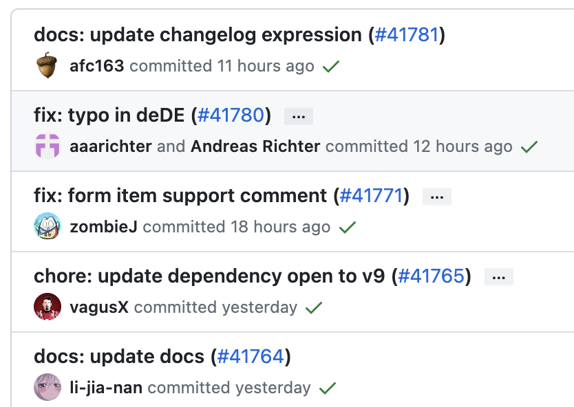 Commit List 