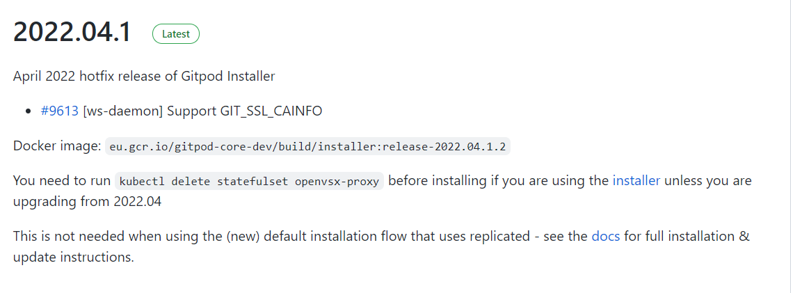 Installer 2022.04.1 incorrectly sets openvsx url · Issue #9670 · gitpod ...