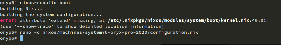 Error on changing kernel from vanilla to zen · Issue #158604 · NixOS ...