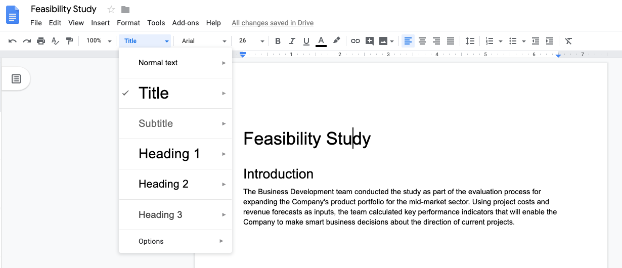 Title feature should be integrated with headings dropdown · Issue #2089 ...