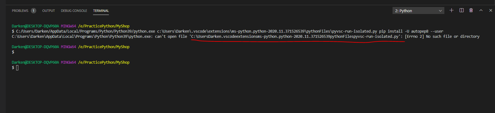 Git Bash Terminal Slash issue · Issue #111457 · microsoft/vscode · GitHub