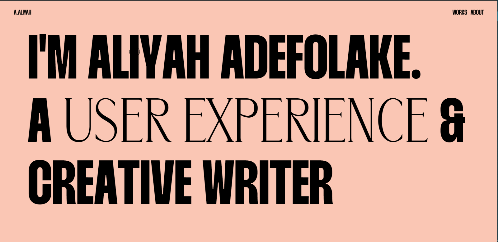 Aliyah Adefolake Portfolio