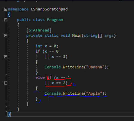 Invalid indent guides on else-if with multiline condition · Issue ...