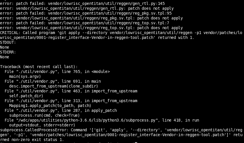Error when running vendor.py script · Issue #13 · pulp-platform ...