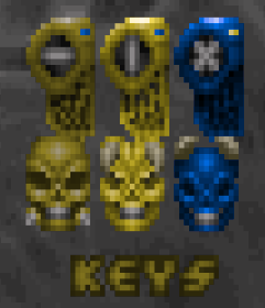 keys with red-blindness simulated