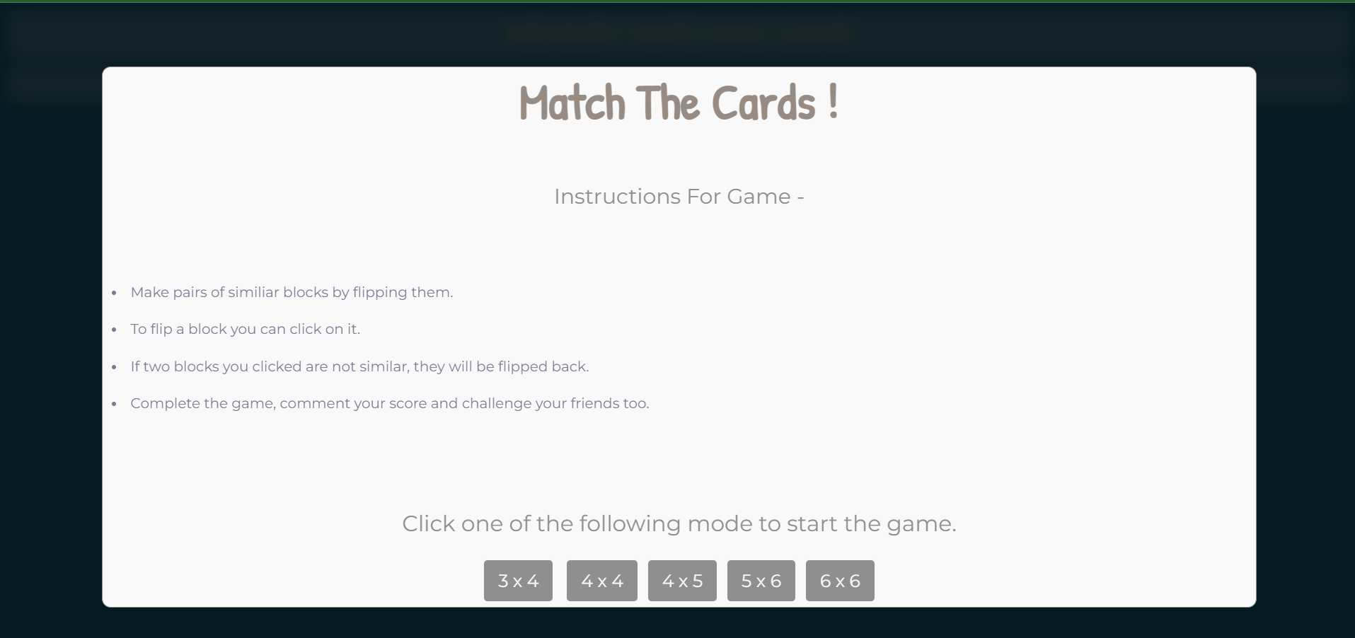 GitHub KumarSonal00/MemoryGame Memory Matching Game is a simple