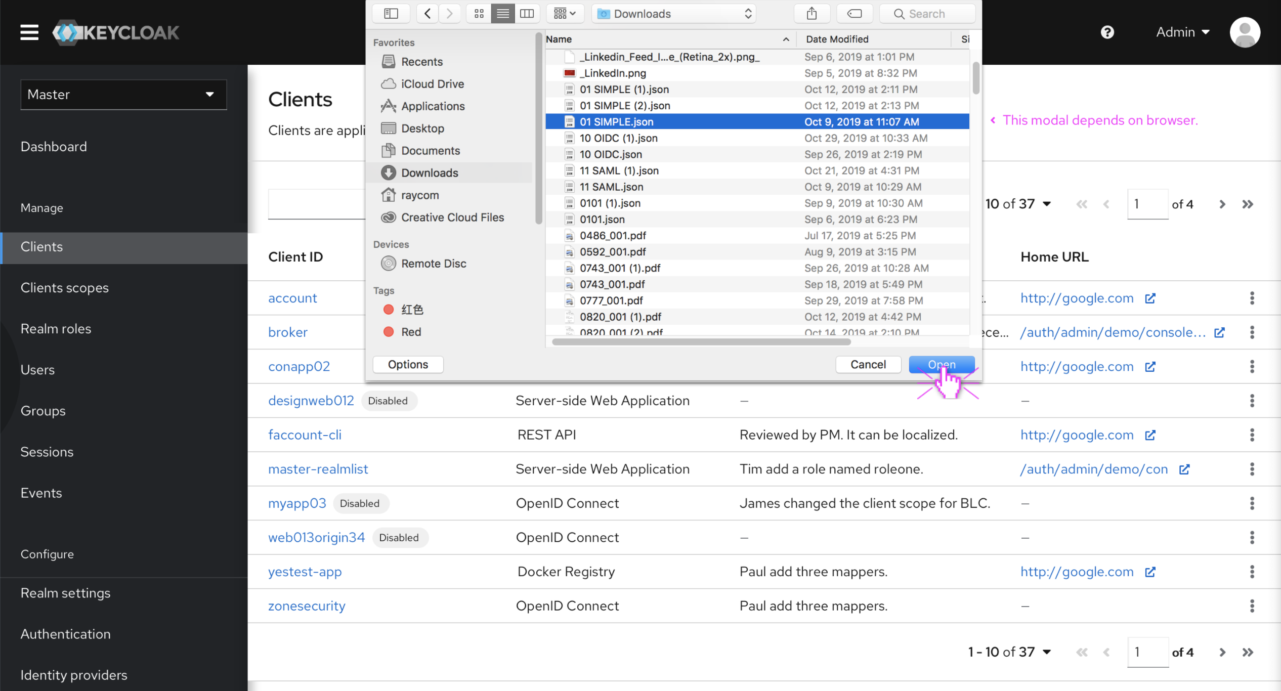 [UX review] Client - Import client · Issue #19014 · keycloak/keycloak ...