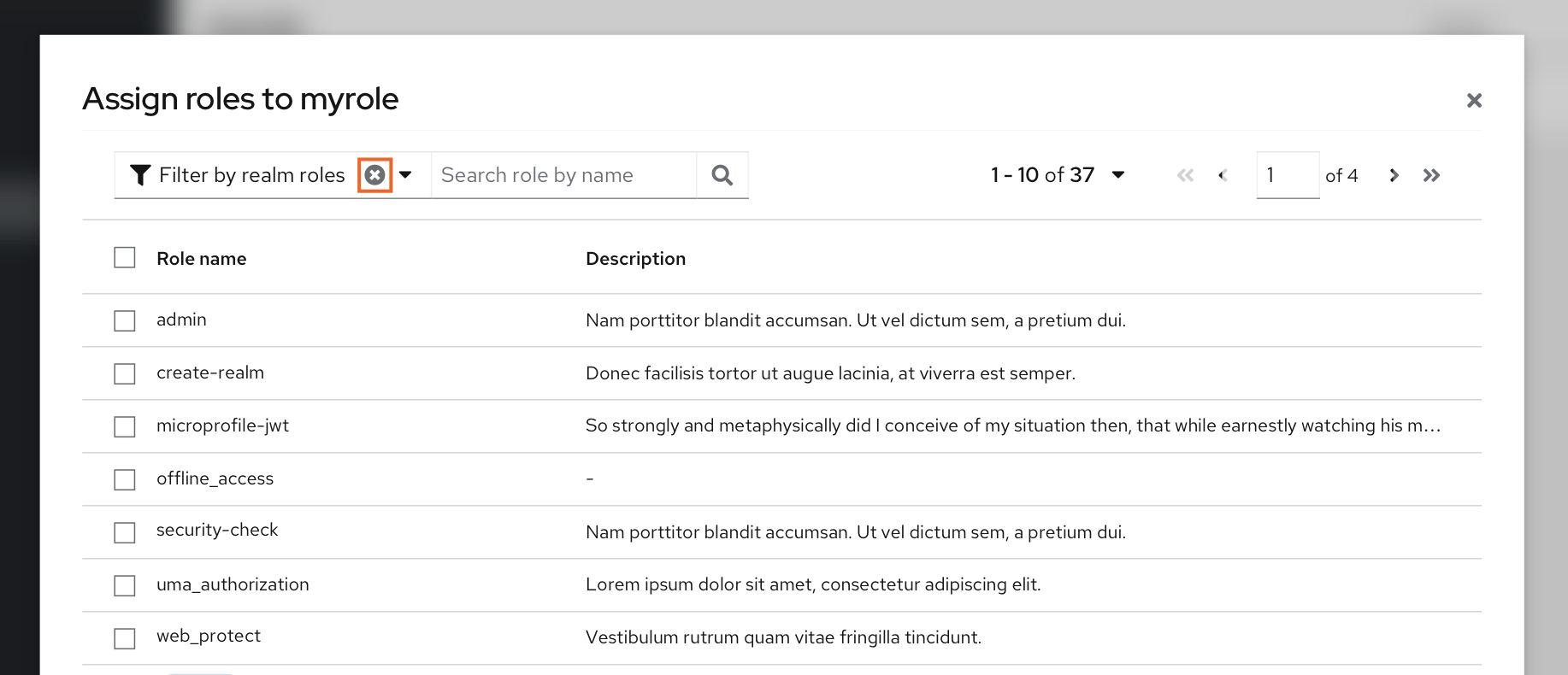 [UX review] Optimize the filter in the "Add role" modal · Issue #17975 ...