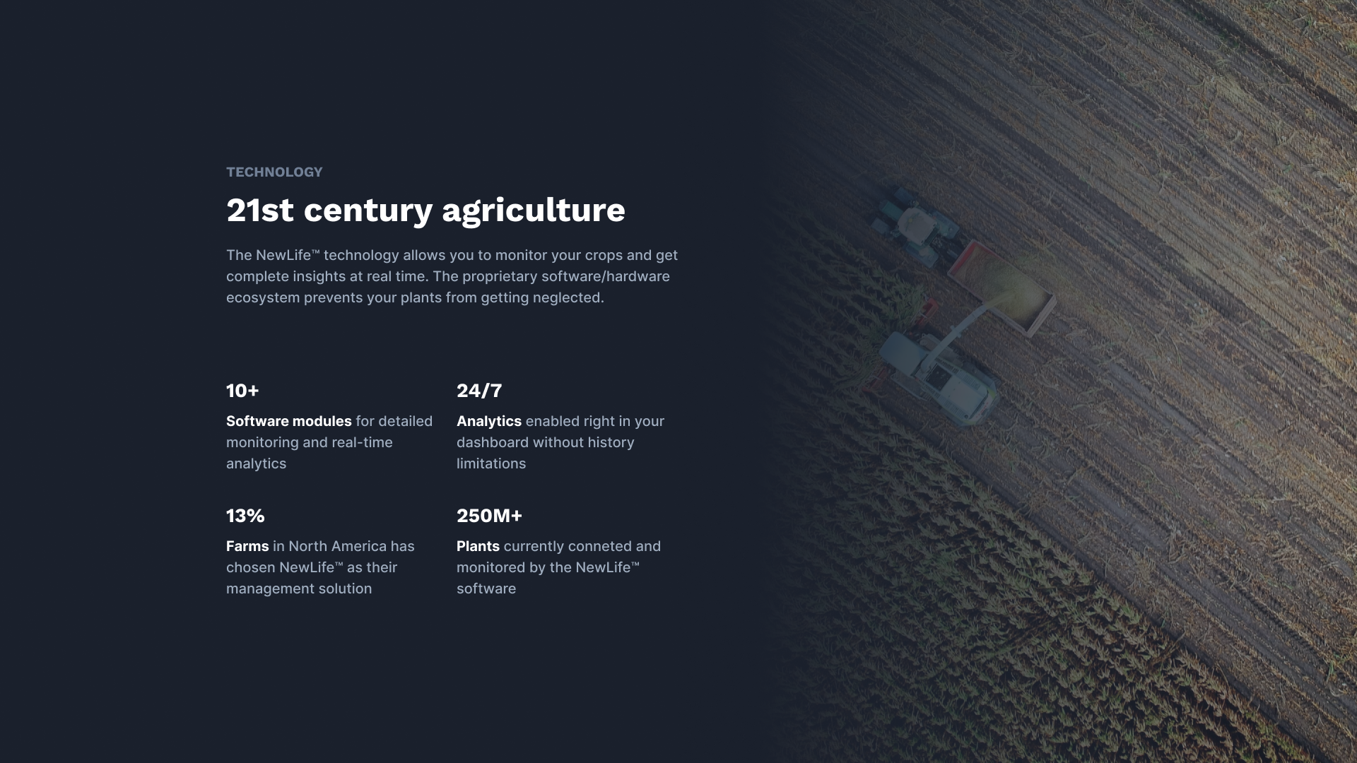 Stats grid with image