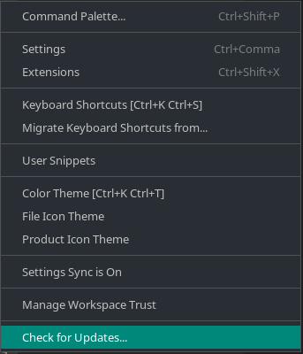 Check for Updates button not doing anything on VSCode snap · Issue ...