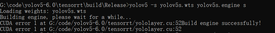 win10 yolov5 6.0生成engine失败 · Issue #812 · wang-xinyu/tensorrtx · GitHub