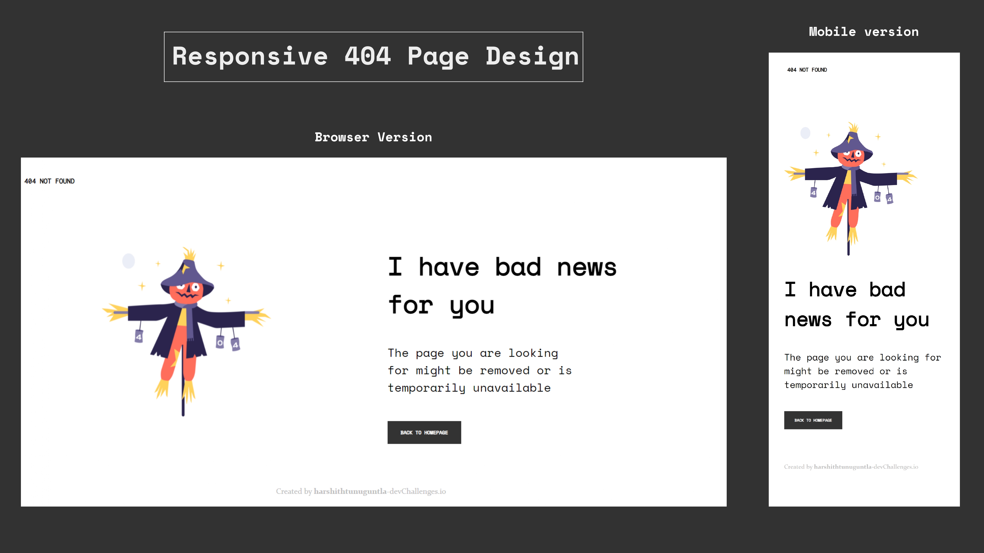 GitHub - harshithtunuguntla/404-Page: 404-Page Challenge