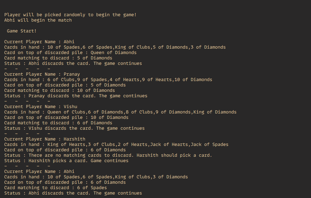 In A Certain Computer Card Game GitHub - harshithtunuguntla/SwiggyCardGame: This is a 52-card deck card ...