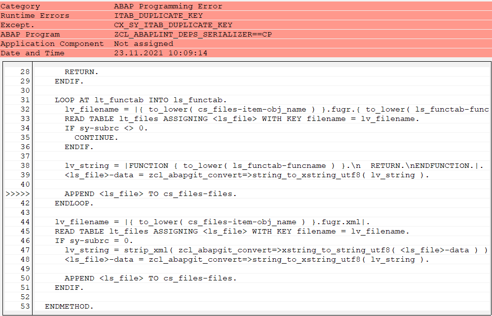 SAP Dependency code generation fails with DUPKEY · Issue 263