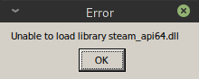 Unable to load steam_api64 dll