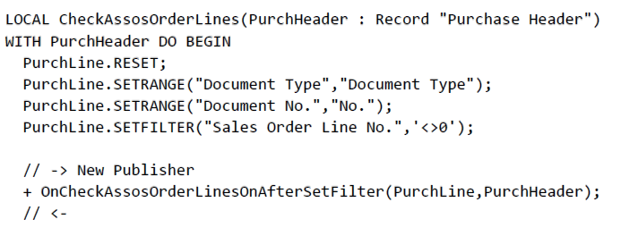 [EventRequest] codeunit 90 “Purch.-Post”, CheckAssosOrderLines[local ...