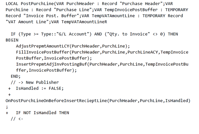 [EventRequest] codeunit 90 “Purch.-Post”, PostPurchLine[local] · Issue ...