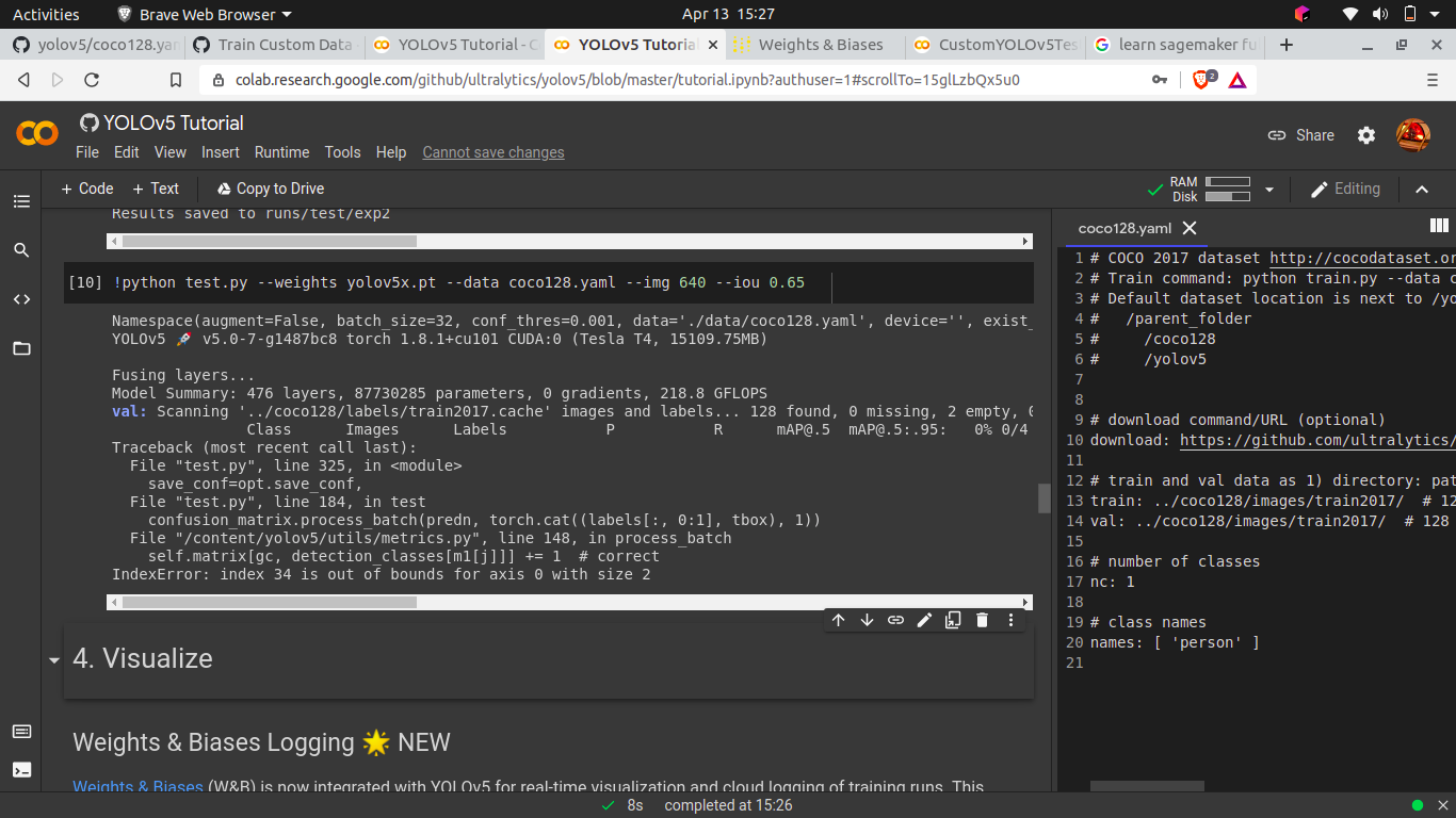Index out of Error in metrics.py · Issue #2766 · ultralytics/yolov5 ...