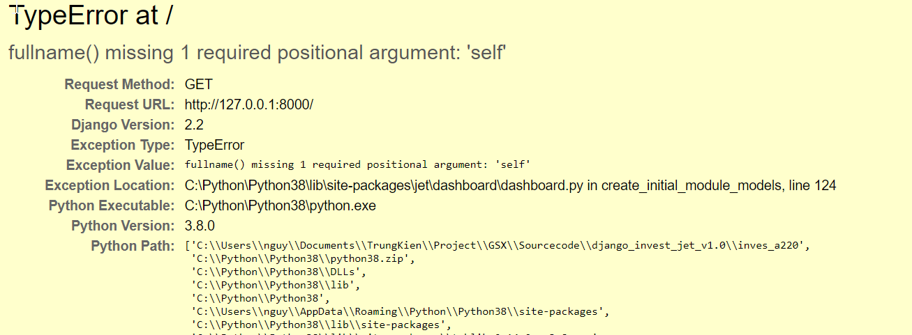 Fullname() Missing 1 Required Positional Argument: 'Self' · Issue #449 ·  Geex-Arts/Django-Jet · Github