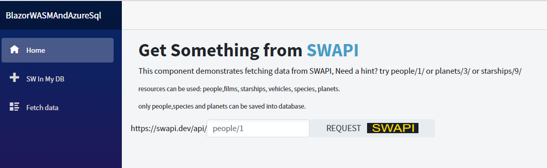 GitHub - BianyuWang/BlazorWASMAndAzureSql: Quick Example of Blazor WASM ...