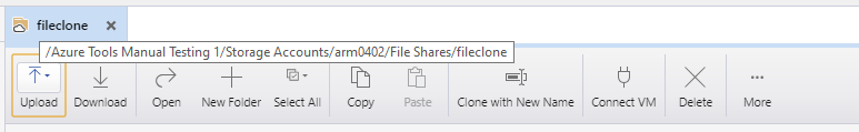 The path of the cloned file share is incorrect when cloning the ...