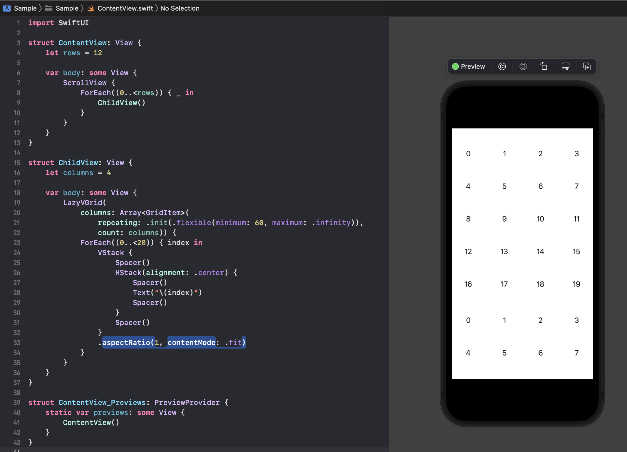 SwiftUI で 親 View に ScrollView、子 View に GeometryReader の構造にしたら、高さのレイアウトが ...