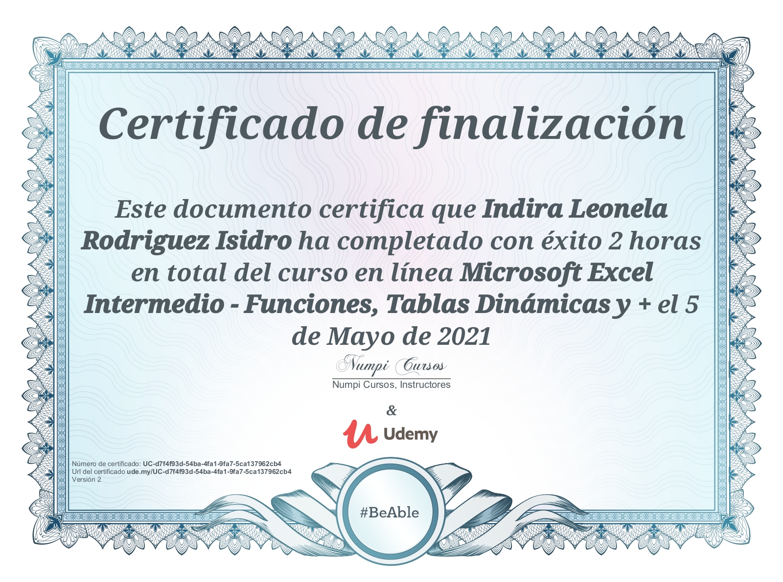 GitHub - Indira150/CertificadoExcel