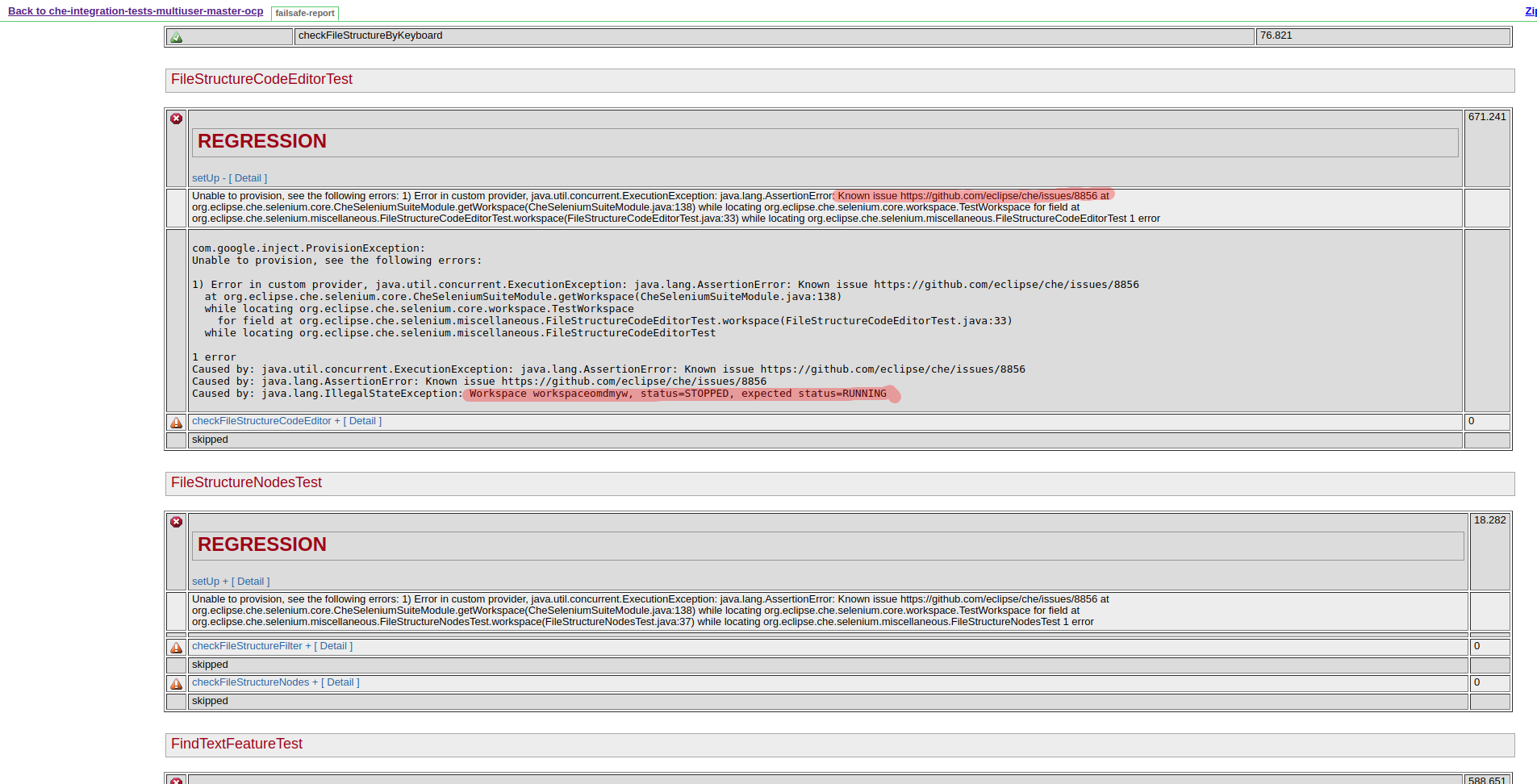 [OCP-platform] Unexpected failed start of workspace when tests run on ...