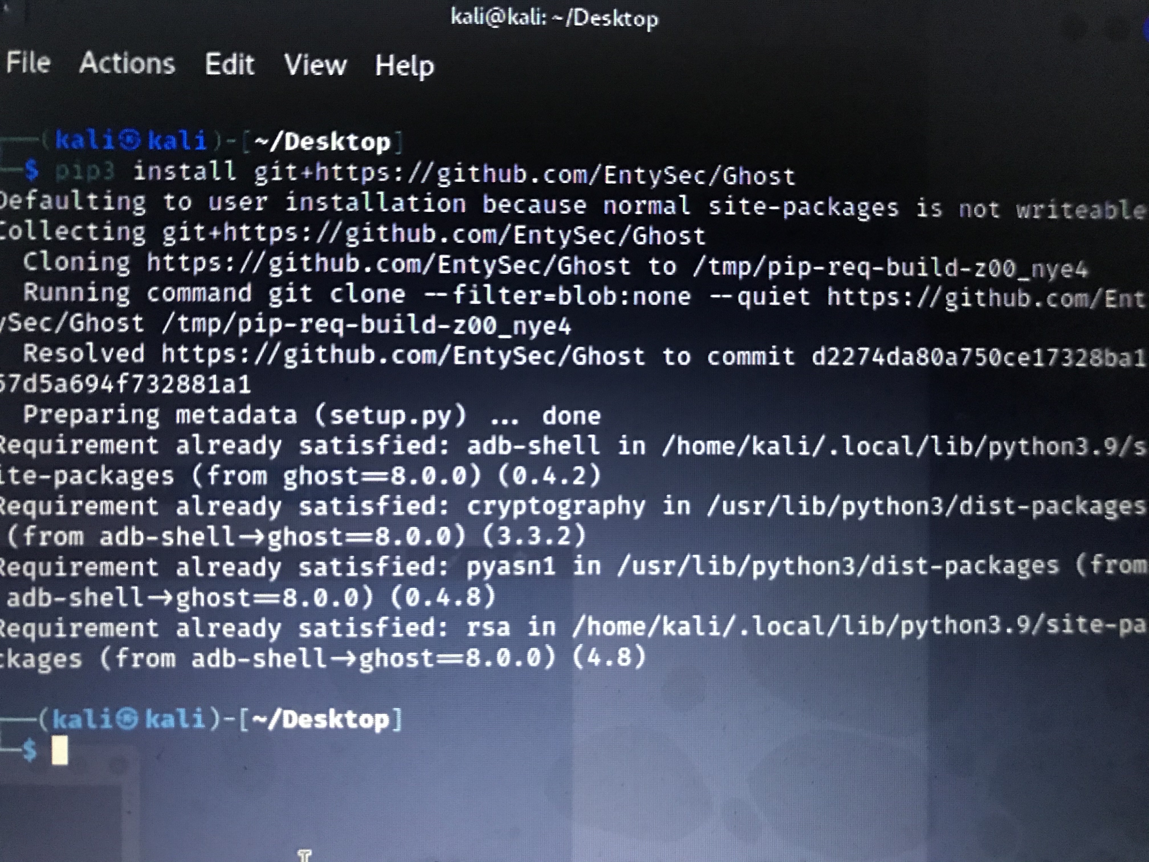 This is the error am getting · Issue #319 · EntySec/Ghost · GitHub