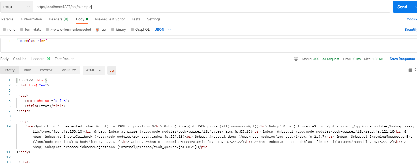 Bug Report: Unable to send a request with a simple JSON type · Issue ...