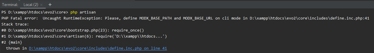 Php artisan fatal error · Issue #1164 · evolution-cms/evolution · GitHub