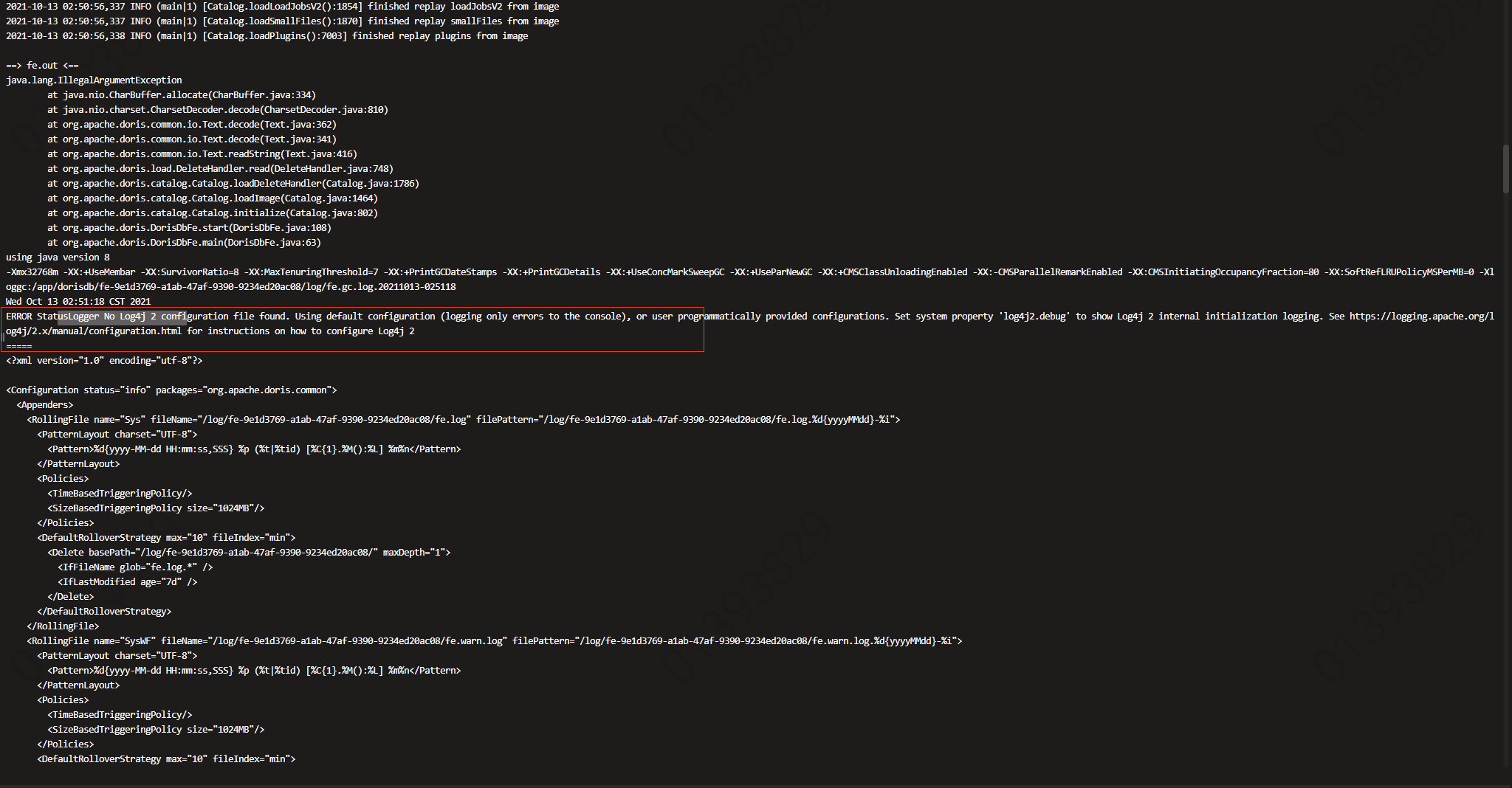 Fe load image throws IllegalArgumentException when there is too many