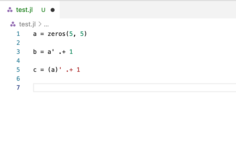 Transpose outside parentheses interpreted as character string · Issue